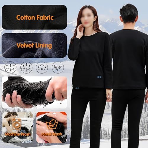 Heated Thermal Underwear Set for Hunting Secure Warm Fit