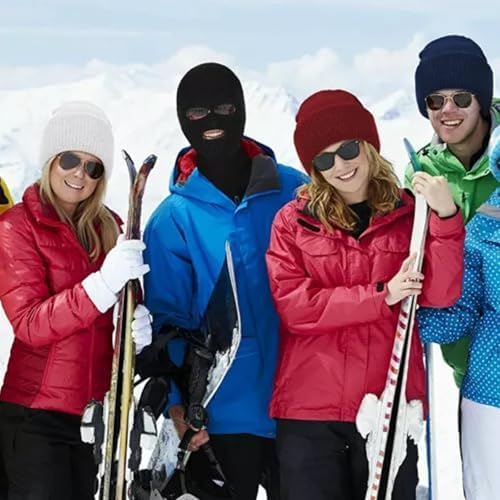 3 Hole Knitted Full Face Ski Mask for Men Women