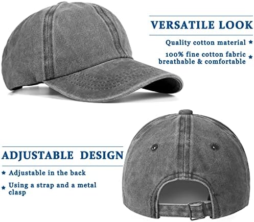 Adjustable Baseball Hats for Kids 10pc Set Boys Girls Distressed Washed
