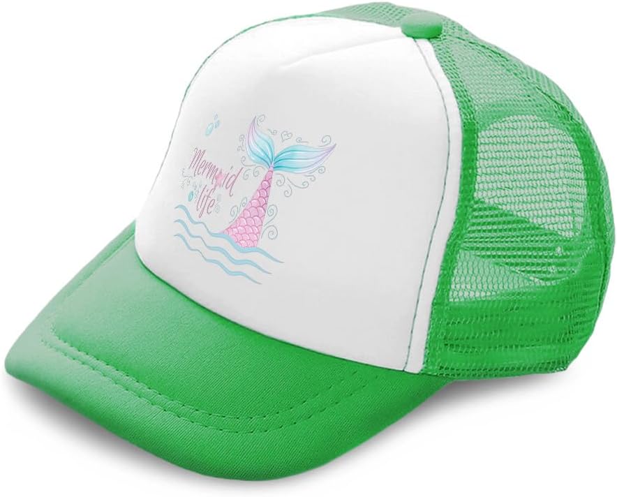 Cute Rascals Mermaid Ocean Kids Trucker Hat UV Protection