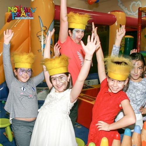 Fun Yellow Hairy Headband for Kids and Adults