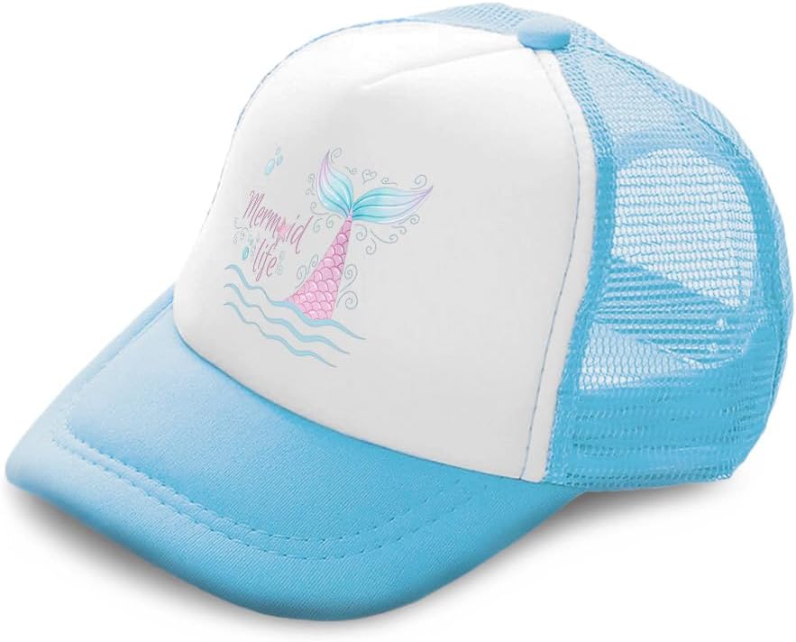Adjustable Mermaid Kids Hats UV Protection Style