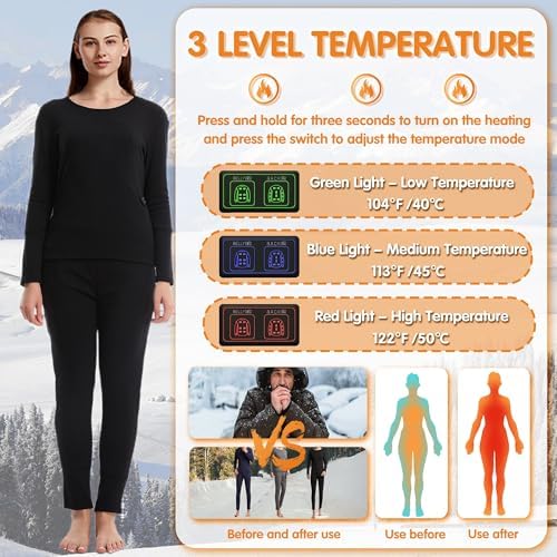 Thermal Heated Dress Womens Electric Heating Fleece Liner for Cold Weather