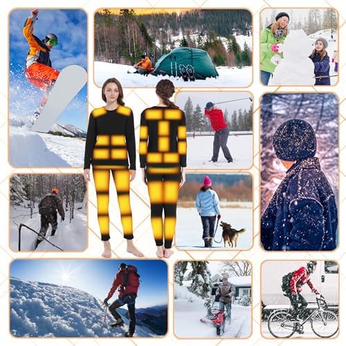 Womens Heating Thermal Set for Skiing Hunting