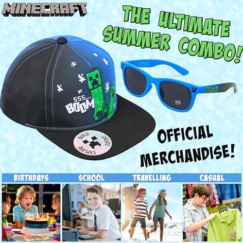 Minecraft Boys Hat and Sunglasses Set