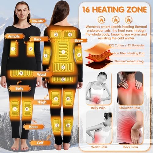 Womens Heated Thermal Set