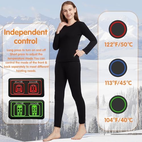 Heated Thermal Shirts for Women - 3 Speed Temperature Control