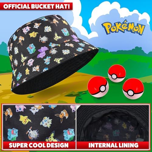 Pokemon Pikachu Bucket Hat Sunglasses for Kids
