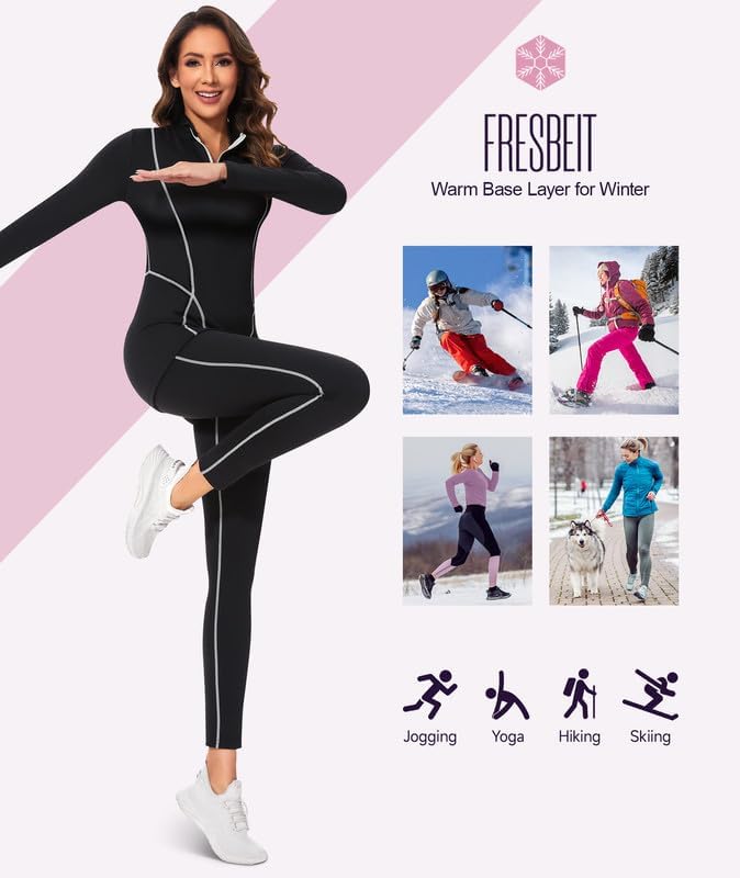 Warm Womens Thermal Fleece Long Johns Set