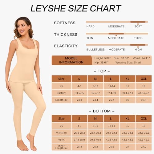 LEYSHE Thermal Underwear Set for Women