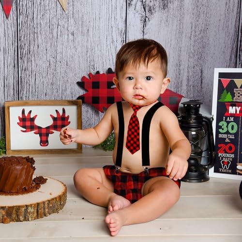 1st Birthday Outfit Lumberjack Camping Outfit Gicoherero
