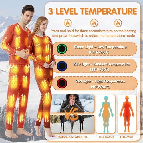 YANYNGS Heated Thermal Underwear Set