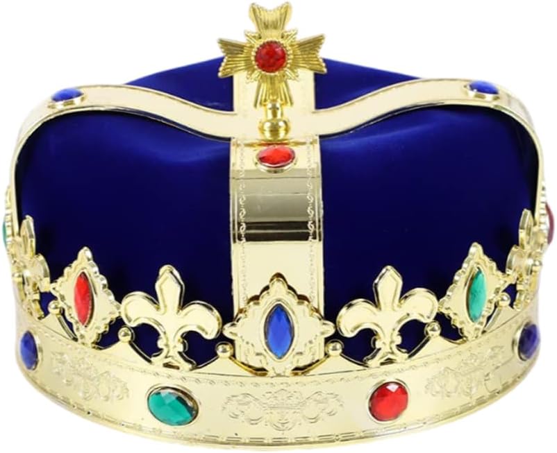 Royal Jeweled Headband Medieval Kings Castle Crown Design Unisex Costume