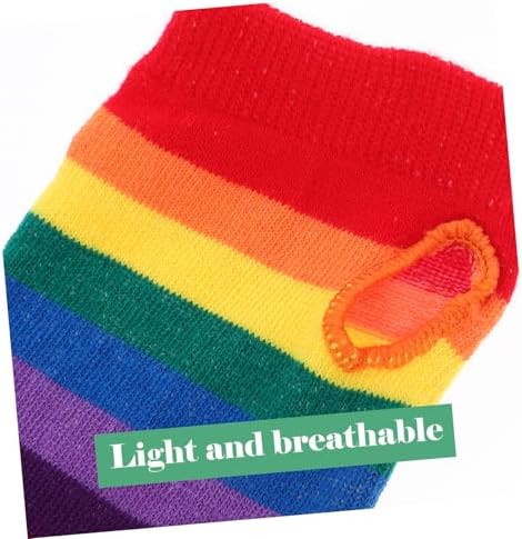 GALPADA Rainbow Warmer Arm Sleeves - Soft Thermal Gloves for Women and Kids