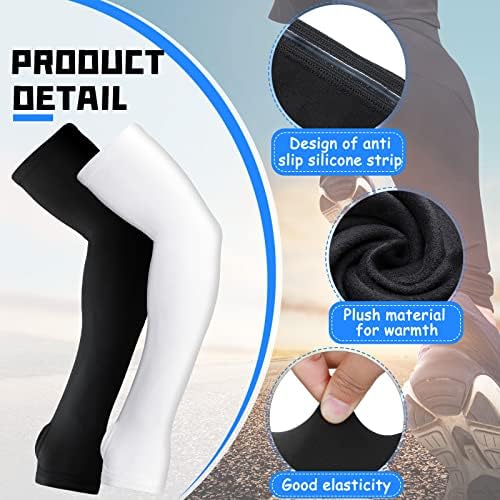 Skylety 2 Pair Arm Warmers Winter Thermal Warmers for Men Women