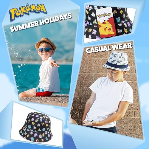 Pokemon Pikachu Bucket Hat Sunglasses for Kids