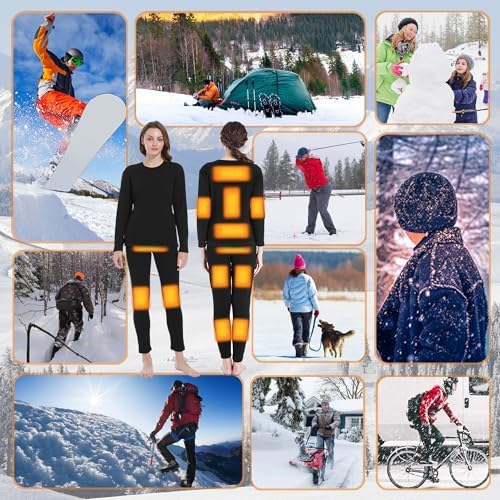 Heated Thermal Underwear Set for Women - Cold Weather Protection