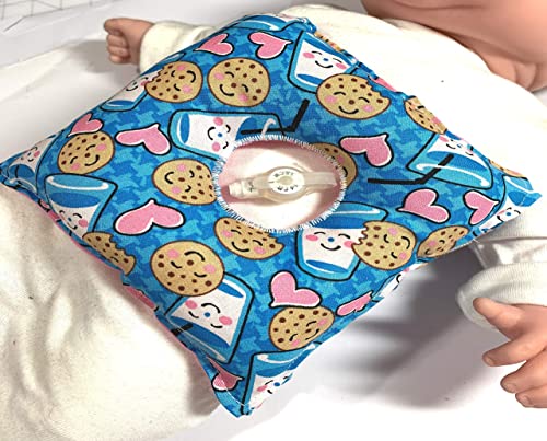 Milk and Cookies G-tube Pillow Belt for Infant Tummy Time