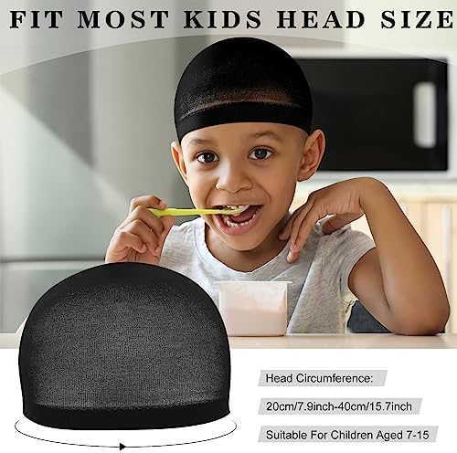 Toulite 12 Pcs Kids Stocking Wave Cap Stretchy Skull Cap
