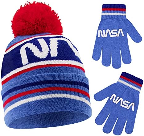 NASA Themed Winter Hat Gloves Set for Kids tas