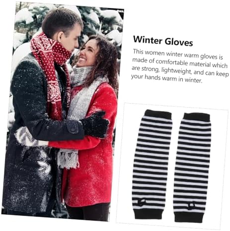 Didiseaon Womens Knit Gloves Long Arm Warmer Fingerless Hand Gloves