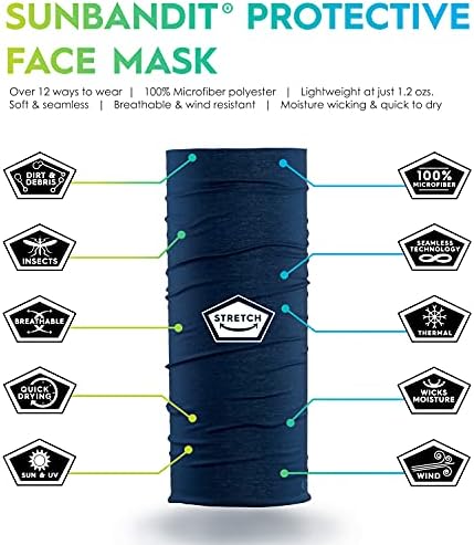 SunBandit Multi-Functional Face Mask Neck Gaiter 12-in-1 UV Protection