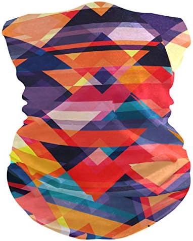 Unisex Balaclava Face Scarf with Colorful Mosaic Pattern