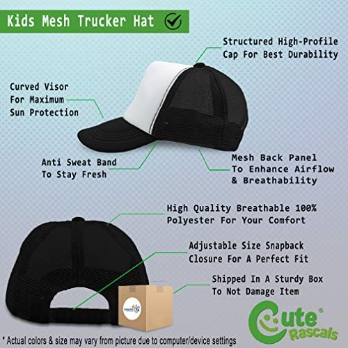 Cute Rascals Kids Trucker Hat Personalized Name Lightweight Stylish