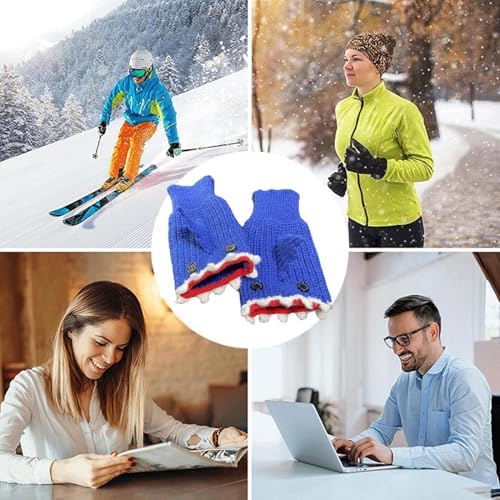 Winter Knitted Half Finger Gloves