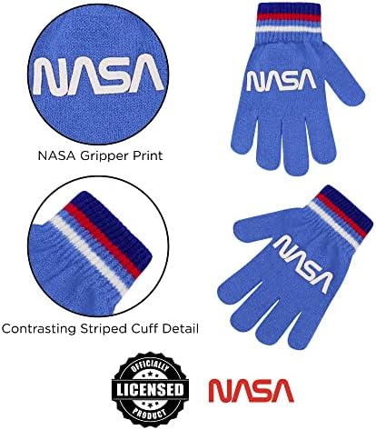 NASA Themed Winter Hat Gloves Set for Kids tas