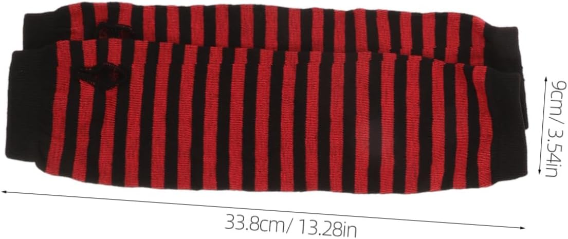 Healeved Women Striped Fingerless Arm Warmers