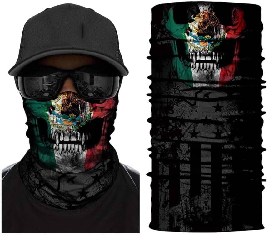 Smagiv 4-Pack 3D Mexico Eagle Skull Face Scarf