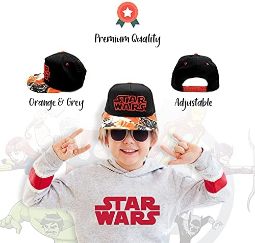 Disney Star Wars Darth Vader Flatbrim Baseball Cap for Boys Youth