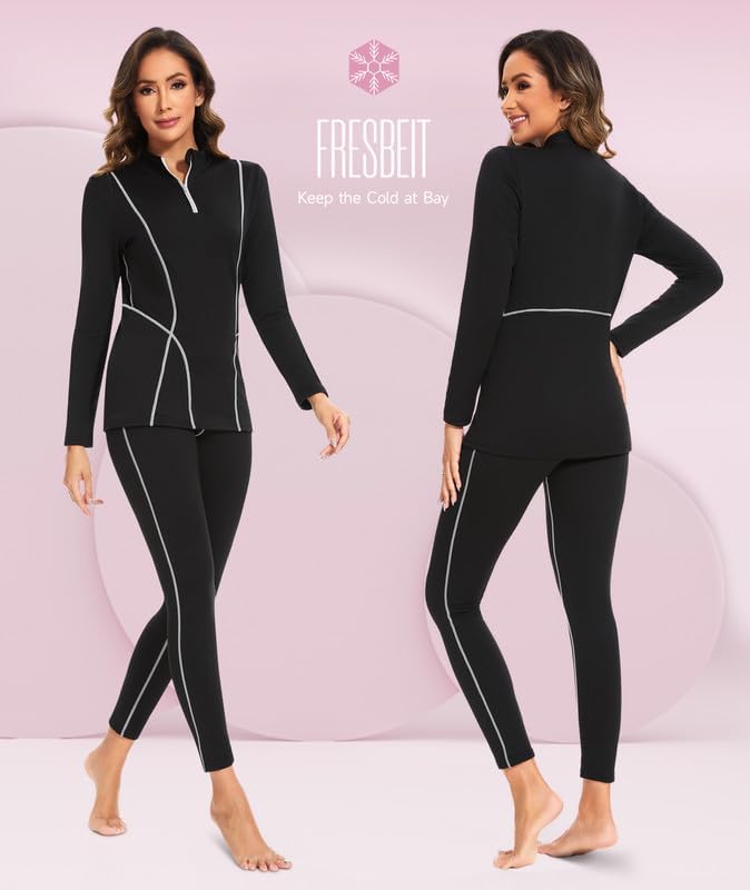 Warm Womens Thermal Fleece Long Johns Set