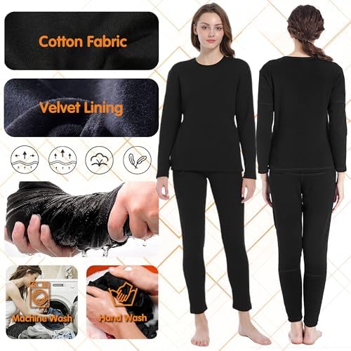 Womens Heating Thermal Set for Skiing Hunting