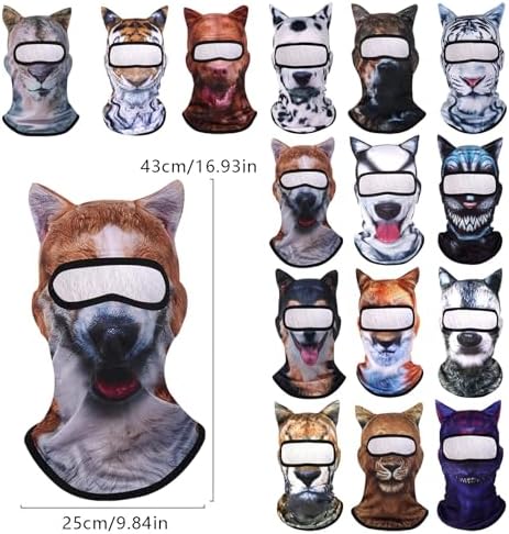 Get Ready for Ski Season 3D Animal Print Balaclava Mask