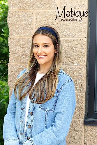 Navy Blue 1 Inch Satin Hard Headband for Women and Girls