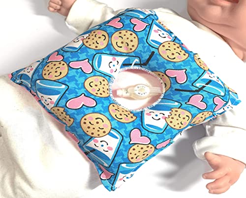 Milk and Cookies G-tube Pillow Belt for Infant Tummy Time