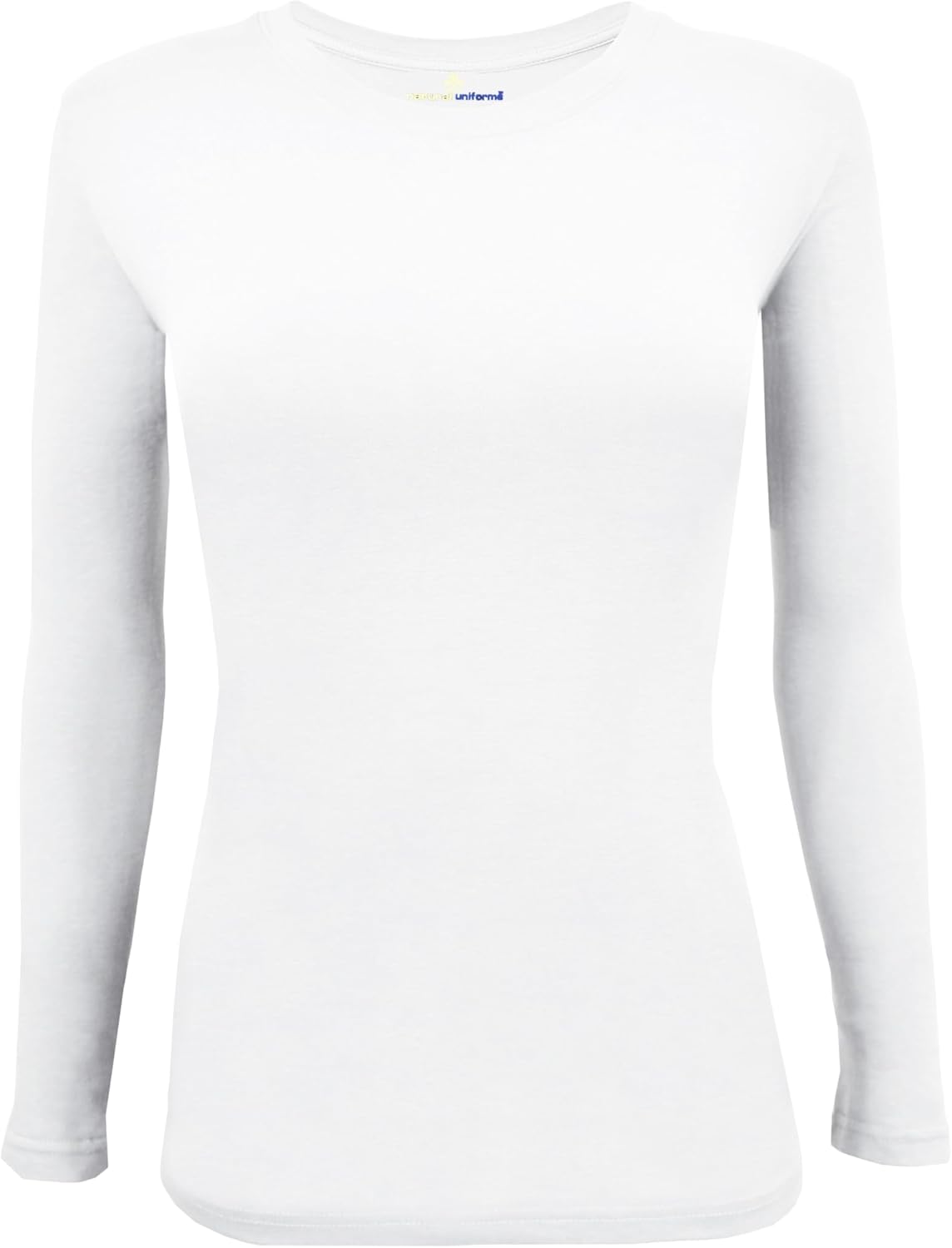 Natural Uniforms Womens Under Scrub Long Sleeve T-Shirt Crew Neck