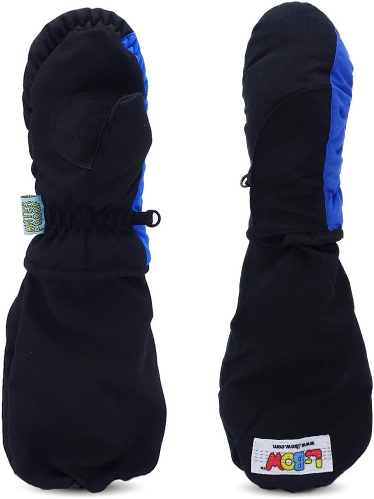 Keep Hands Safe Dry - L-Bows Stay-On Mittens for Kids