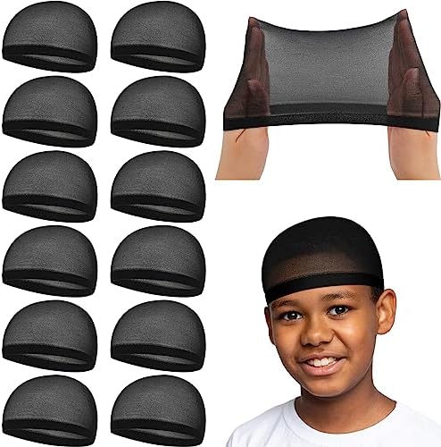 Toulite 12 Pcs Kids Stocking Wave Cap Stretchy Skull Cap
