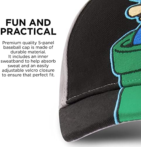 Nintendo Super Mario Cotton Baseball Cap for Boys - Adjustable Comfortable