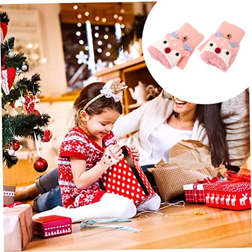 1-Pair Half Finger Woolen Gloves for Boys