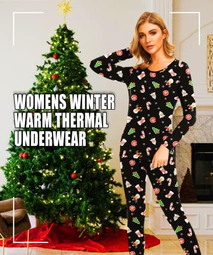 LOMON Christmas Thermal Underwear Set