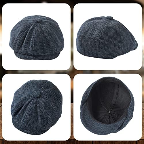Classic Boys Herringbone Pattern Newsboy Hats