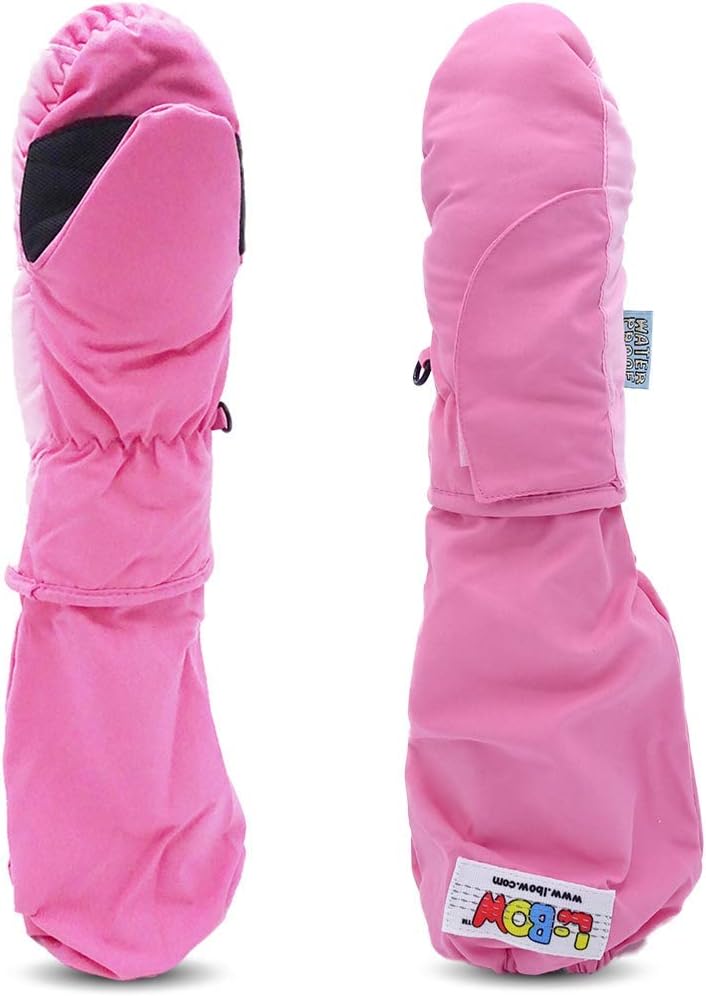 L-Bow Kids Mittens Waterproof Stay-On Design
