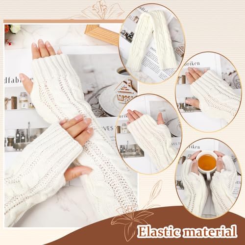 Thickened Fingerless Arm Warmers for Women