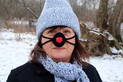 Crochet Sweetheart Nose Warmer - Perfect Gift for Him or Her