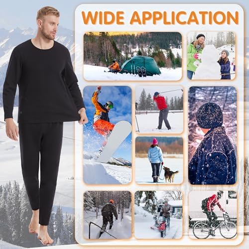 Heating Underwear Set for Winter Warmth and Outdoor Activities
