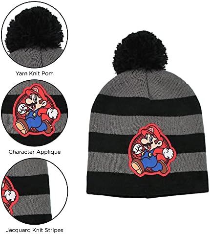 Nintendo Mario Kids Scarf Hat and Gloves Set